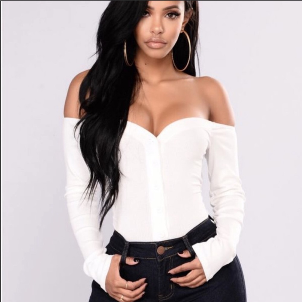 Fool In Love Off-Shoulder Bodysuit